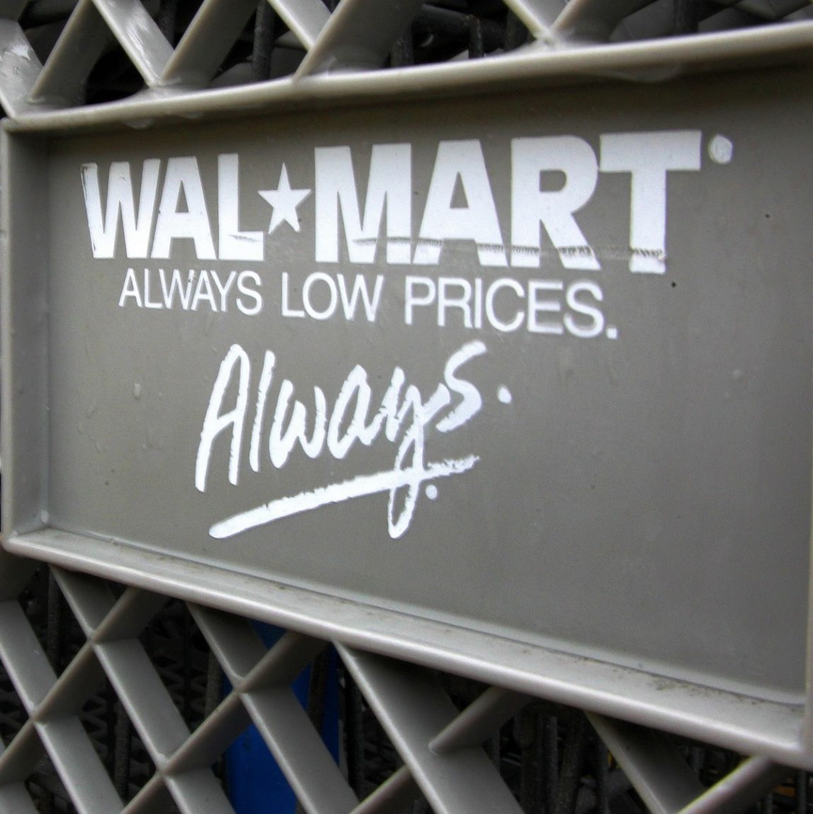 In this Nov. 14, 2011 file photo, shopping carts are photographed outside the Wal-Mart store in Mayfield Hts., Ohio. (AP Photo/Amy Sancetta, File)