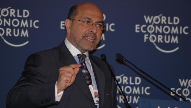 Shafik Gabr sits during an interview. Gabr, a businessman and reformer, is trying to build connections between the people of Egypt and the United States. (Photo by the World Economic Forum via Flikr)