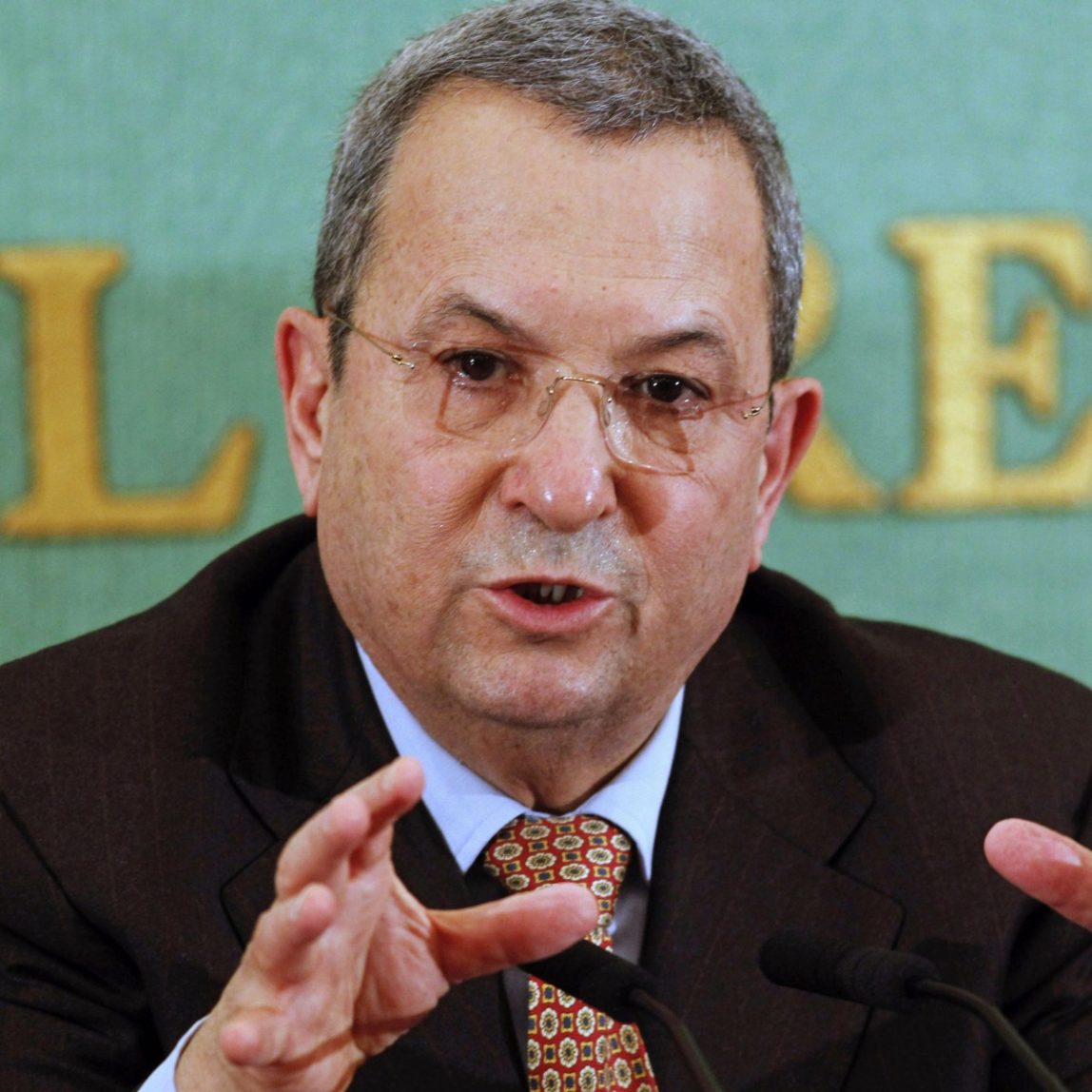 In this Feb. 18, 2012 file photo, Israeli Defense Minister Ehud Barak speaks during a press conference in Tokyo, Japan.(AP Photo/Koji Sasahara, File)