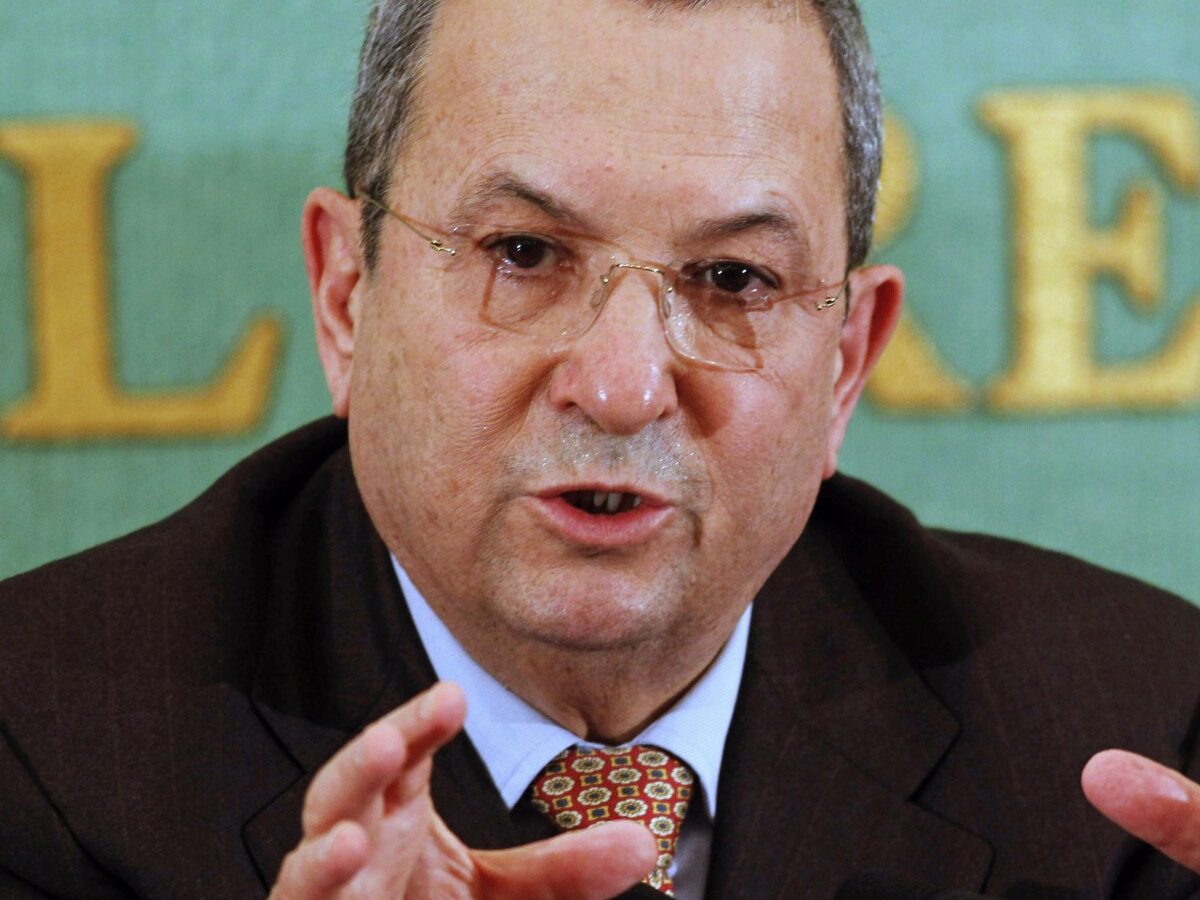 In this Feb. 18, 2012 file photo, Israeli Defense Minister Ehud Barak speaks during a press conference in Tokyo, Japan.(AP Photo/Koji Sasahara, File)