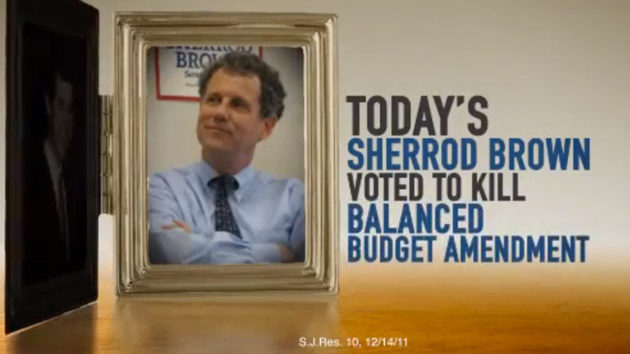 A screenshot from a Government Integrity Fund ad criticizing Sen. Sherrod Brown, D-Ohio. (Government Integrity Fund)