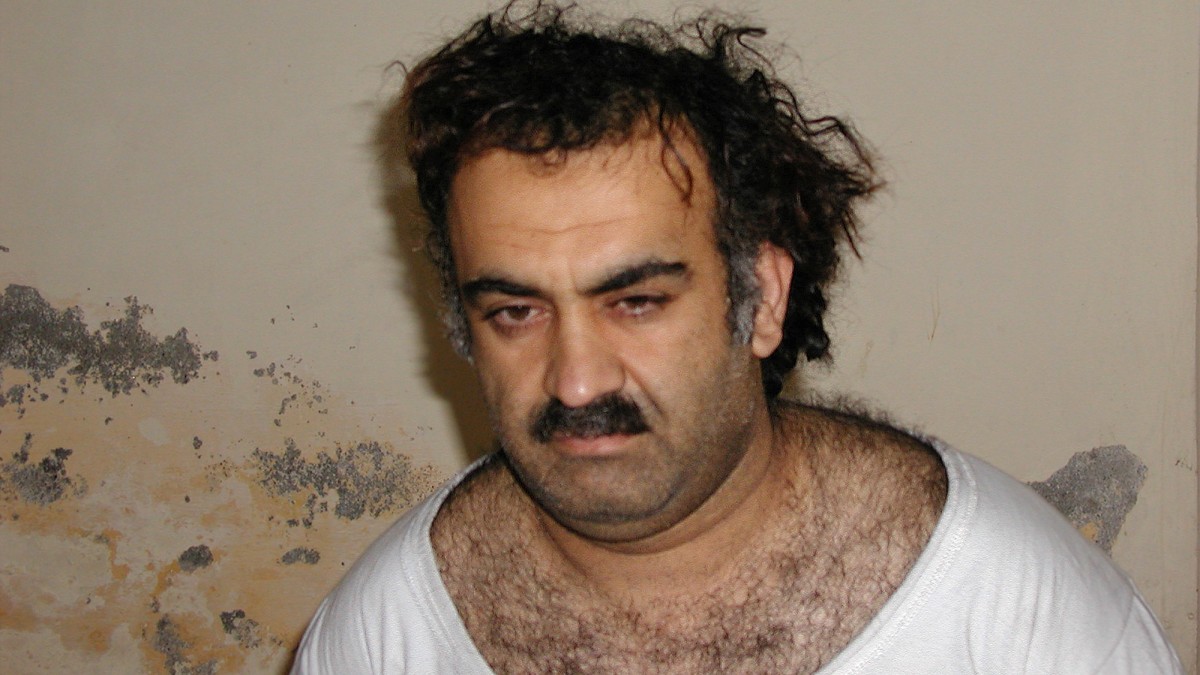 In this March 1, 2003, file photo, obtained by the Associated Press, Khalid Sheikh Mohammed, the alleged Sept. 11 mastermind, is seen shortly after his capture during a raid in Pakistan. (AP Photo, file)