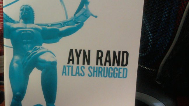 The cover of Atlas Shrugged by Ayn Rand is shown here. (Photo by bnpositive via Flikr)