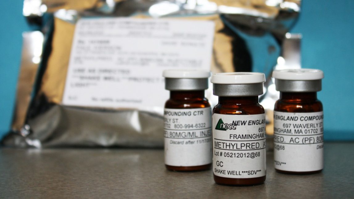 In this photo made available, Oct. 9, 2012, by the Minnesota Department of Health shows shows vials of the injectable steroid product made by New England Compounding Center implicated in a fungal meningitis outbreak that were being shipped to the CDC from Minneapolis. (AP Photo/Minnesota Department of Health, File)