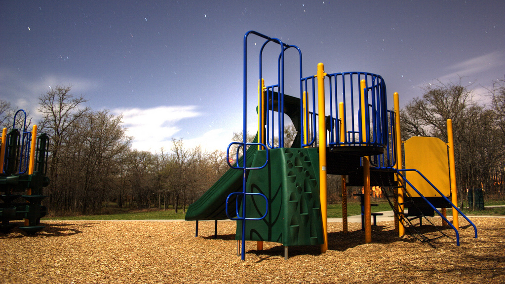 A playground at a park is shown in this photo taken March 20, 2008. (Photo by Christian Travers via Flikr)