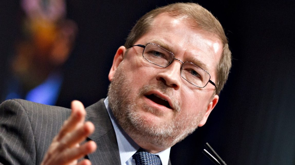 In this Feb. 11, 2012 fie photo, anti-tax activist Grover Norquist, president of Americans for Tax Reform, addresses the Conservative Political Action Conference (CPAC) in Washington. (AP Photo/J. Scott Applewhite, file)