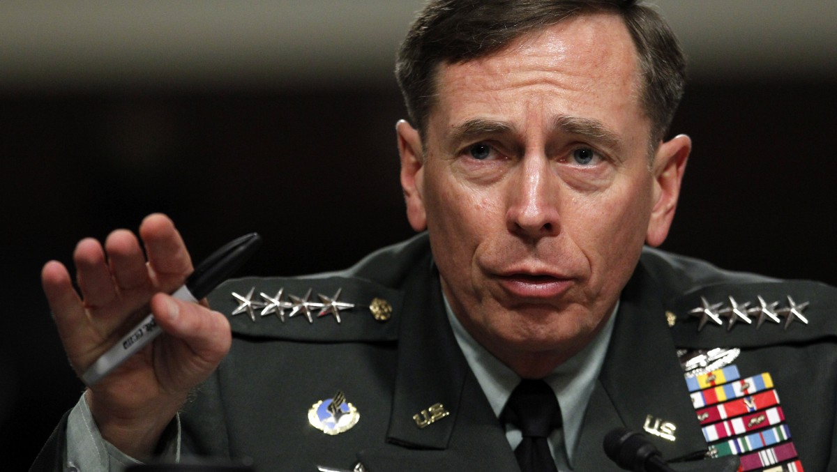 Gen. David Petraeus testifies before the Senate Armed Services Committee on Capitol Hill in Washington, Friday, Nov. 9, 201. (AP Photo/Pablo Martinez Monsivais)