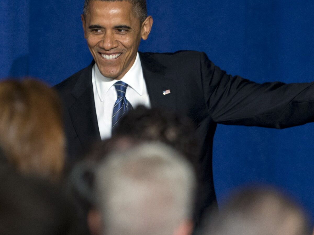 In this Oct. 11, 2012, file photo, President Barack Obama arrives at a campaign fundraiser at the JW Marriott Marquis Miami. (AP Photo/Carolyn Kaster, File)