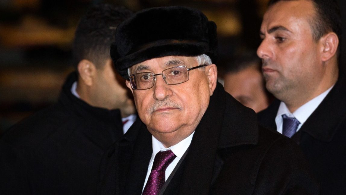Palestinian President Mahmoud Abbas arrives at the United Nations Plaza Hotel, Tuesday, Nov. 27, 2012, in New York. (AP Photo/John Minchillo)
