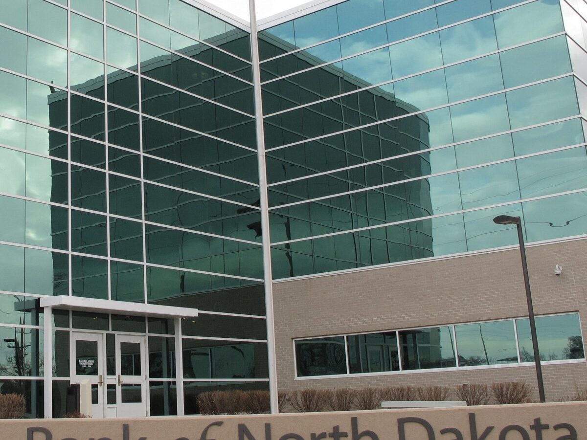 The Bank of North Dakota's headquarters sits in west Bismarck, N.D. (AP Photo/Dale Wetzel)
