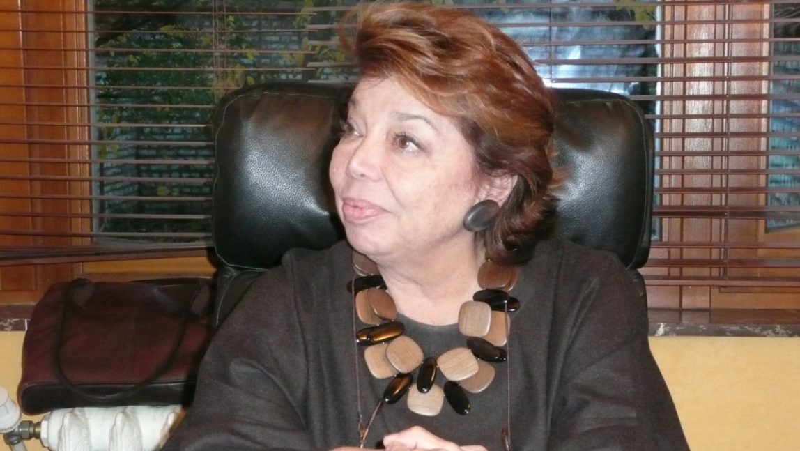 Leila Shahid, the general delegate of Palestine to the European Union, sits during an interview with MintPress in Brussels. (Photo by Magda Fahsi)