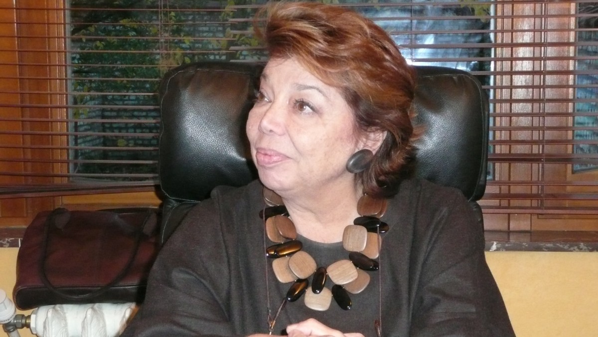 Leila Shahid, the general delegate of Palestine to the European Union, sits during an interview with MintPress in Brussels. (Photo by Magda Fahsi)