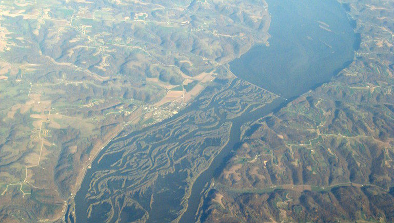 The Mississippi River and Jackson Island in Harpers Ferry, Iowa are shown in this Oct. 28. 2007 photo. (Photo by rmadlo119 via Flikr)