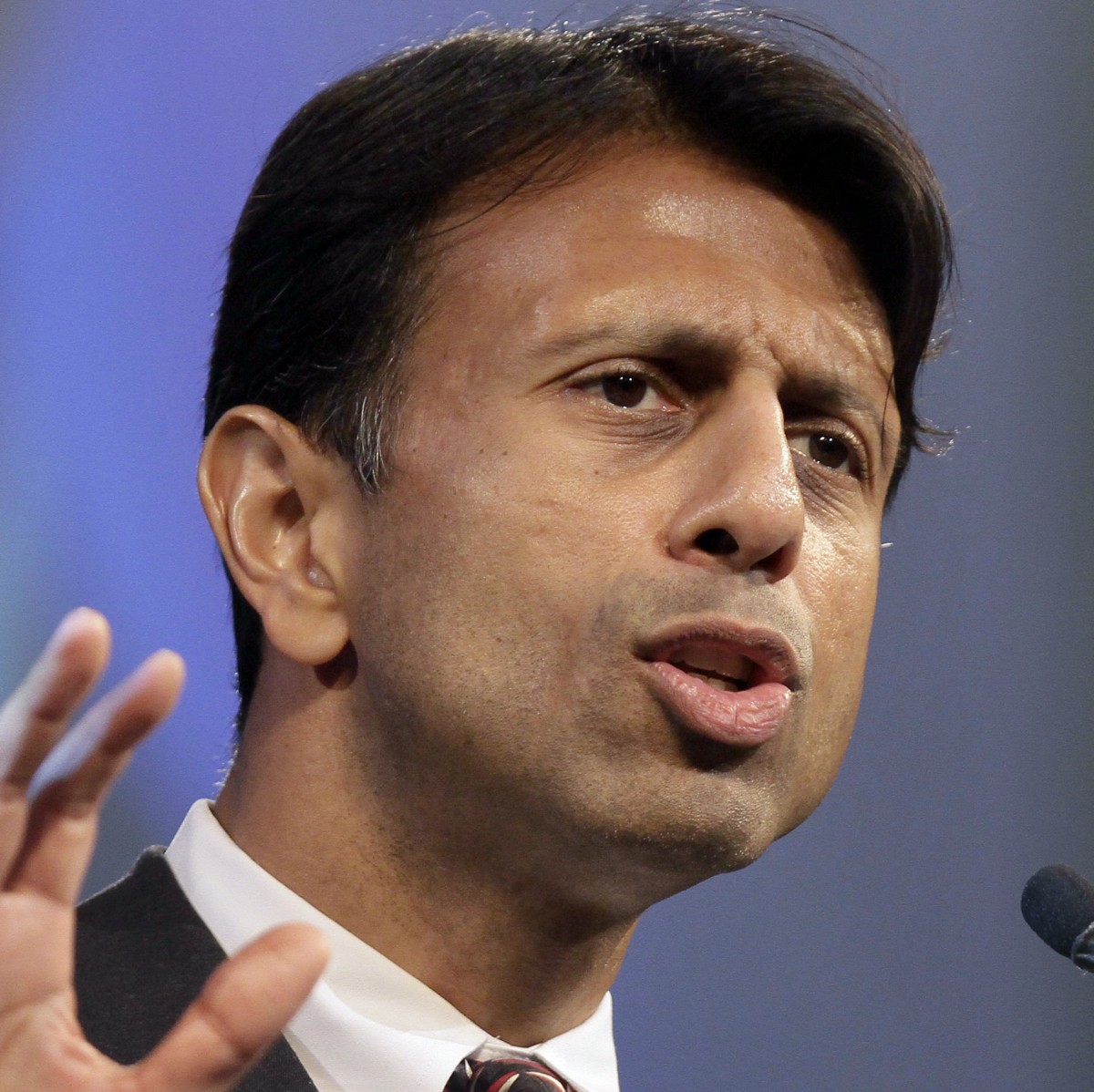 In this Friday, July 27, 2012 file photo, Louisiana Gov. Bobby Jindal speaks at a Republican Party of Arkansas fundraising dinner in Hot Springs, Ark. (AP Photo/Danny Johnston, File)