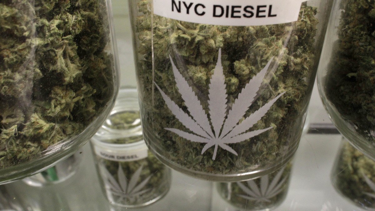 In this Nov. 19, 2012 photo, prepared marijuana is displayed for sale for those who posses a medical marijuana card, inside a dispensary in the small Rocky Mountain town of Nederland, Colo. (AP Photo/Brennan Linsley)