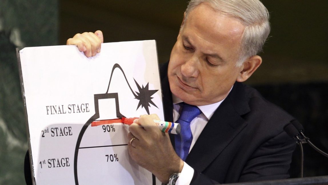 Netanyahu Iran bomb cartoon
