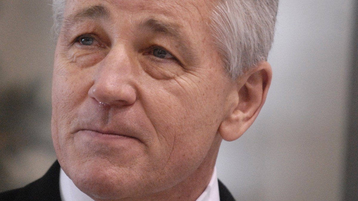 This Dec, 18, 2008 file photo shows then-Nebraska Sen. Chuck Hagel in Omaha, Neb. (AP Photo/Dave Weaver, File)
