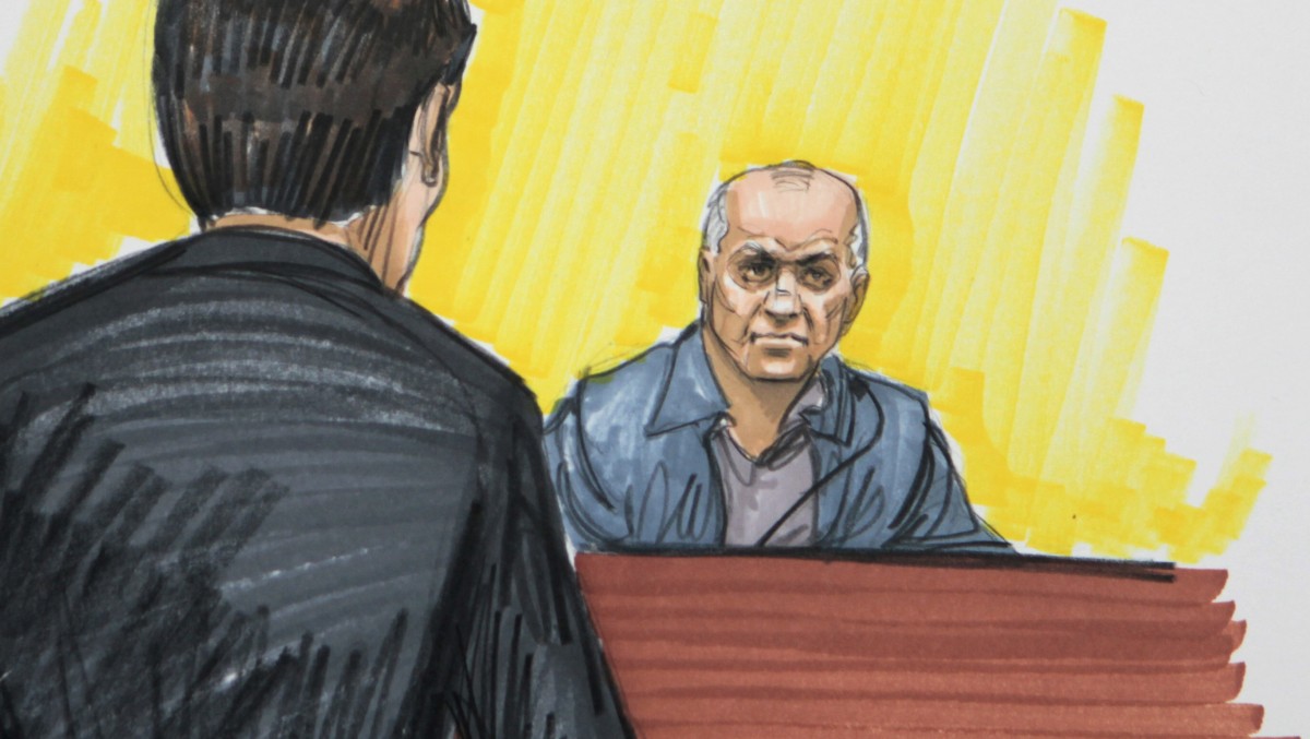 In this May 23, 2011 file courtroom sketch, David Coleman Headley is shown in federal court in Chicago. (AP Photo/Tom Gianni, File)
