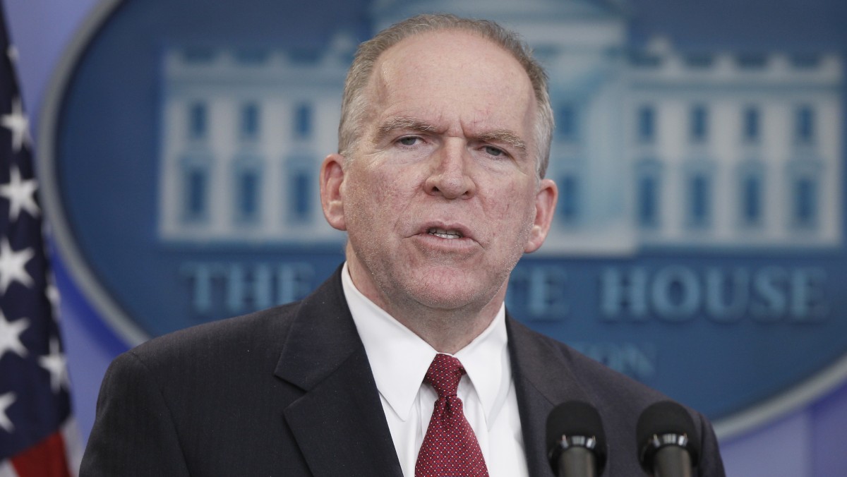 Deputy National Security Adviser for Homeland Security and Counterterrorism John Brennan briefs reporters at the White House in Washington, in this Oct. 29, 2010 file photo. (AP Photo/Charles Dharapak, File)