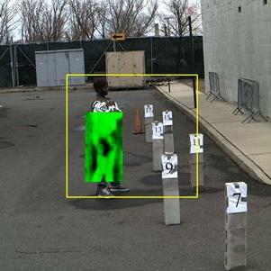 In this test, the device shows a gun being concealed under the garment of an NYPD officer. (Photo NYPD)