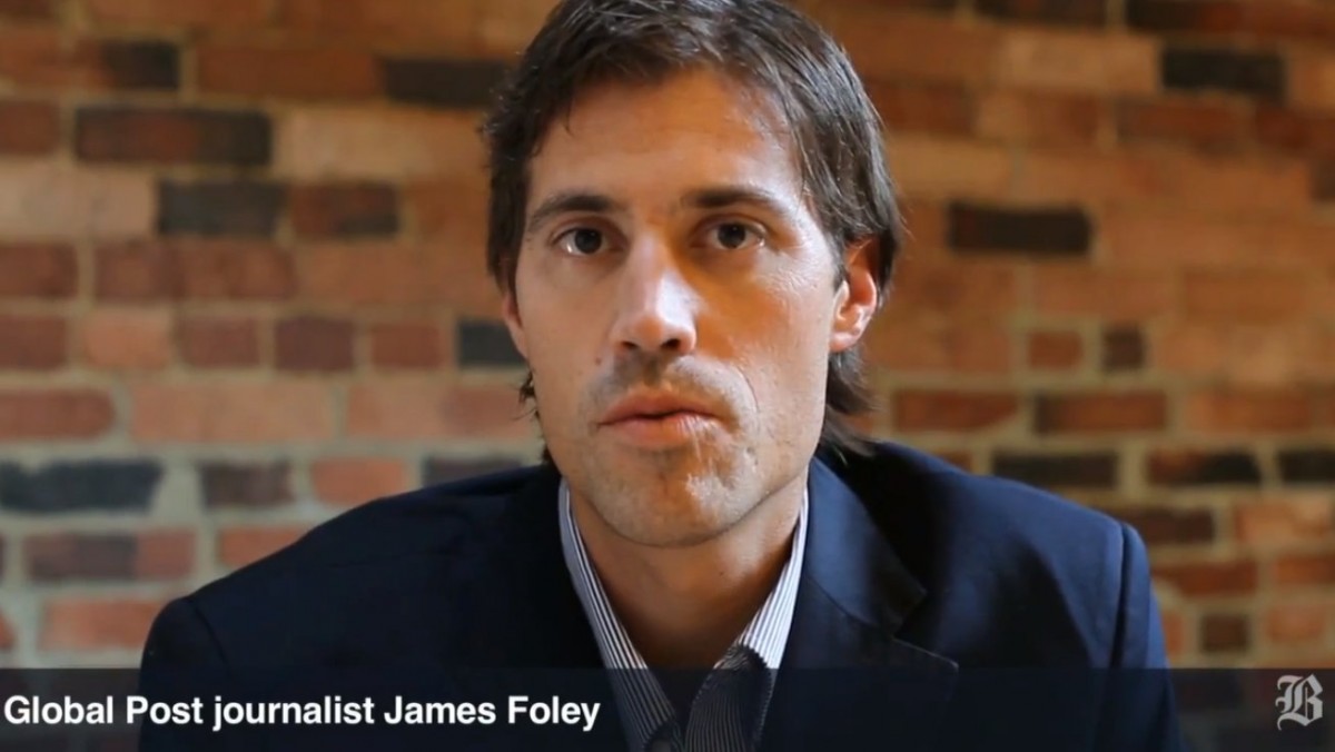 Screenshot of a Boston Globe interview with Global Post journalist James Foley in 2011.