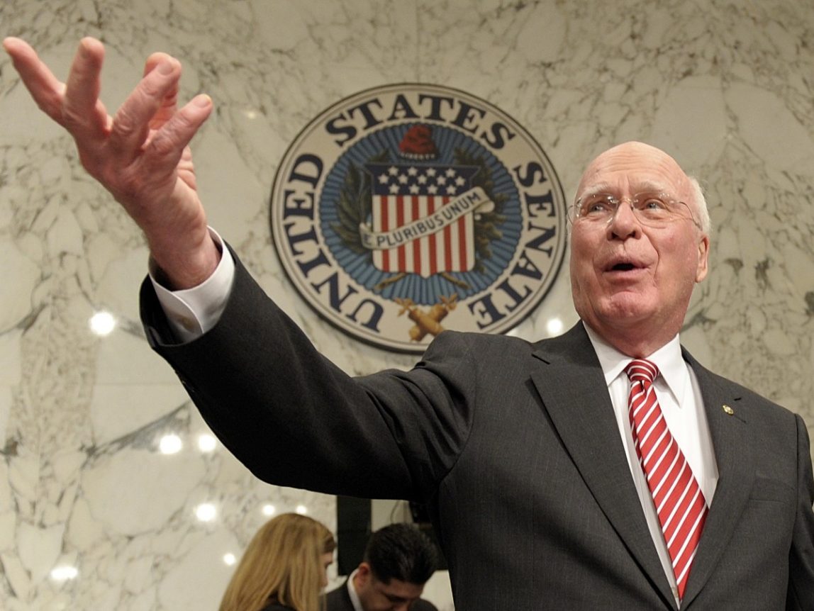 In this June 28, 2010, file photo, Senate Judiciary Committee Chairman Sen. Patrick Leahy, D-Vt., gestures on Capitol Hill in Washington. Sen. Leahy on April 25, 2013, won passage in the Senate Judiciary Committee of a bill requiring the authorities get a warrant to read your e-mail and cloud-stored data. (AP Photo/Susan Walsh)