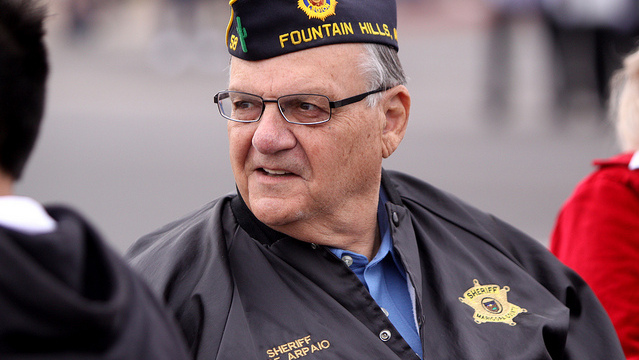 Sheriff Joe Arpaio at the Phoenix Veterans Day parade in Phoenix, Arizona. (Photo/Gag Skidmore via Flickr)