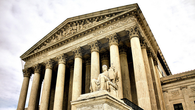 The front of the Supreme Court building in Washington DC. (Photo/Phil Roeder via Flickr)