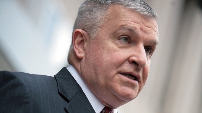 In this photo provided by CBS News, General Anthony Zinni speaks to reporters after his appearance on the CBS talk show "Face the Nation", Sunday Nov. 25, 2007 in Washington.  (AP Photo/CBS News, Karin Cooper) **MANDATORY CREDIT KARIN COOPER NO SALES NO ARCHIVE**