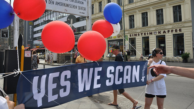A demonstration in Germany against the U.S. NSA spying June, 2013. (Photo/Digitale Gesellschaft via Flickr)