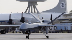 This Nov. 8, 2011 file photo shows a Predator B unmanned aircraft taxis at the Naval Air Station in Corpus Christi, Texas. The White House has no intentions to end CIA drone strikes against militant targets on Pakistani soil, setting the two countries up for diplomatic blows after Pakistani's parliament unanimously approved new guidelines for the country in its troubled relationship with the US, US and Pakistani officials say. (AP Photo/Eric Gay, File)