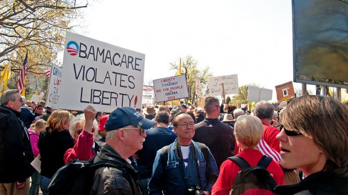 Protestors rally outside the Washington D.C. Capitol in this March 2012 photo. (Photo/majunznk via Flickr)