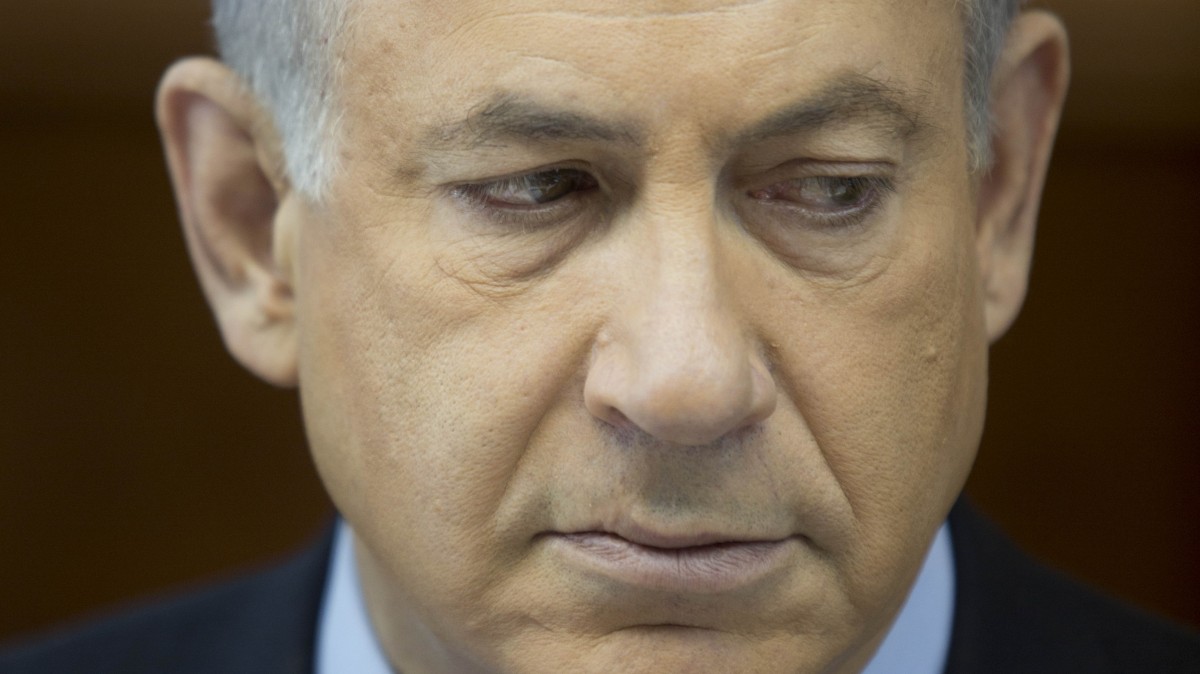 Israeli Prime Minister Benjamin Netanyahu attends the weekly cabinet meeting at his office in Jerusalem. Whistleblower Edward Snowden leaked documents from 2008 and 2009 showing that UK spied on Israeli and Palestinian officials. (Photo: Abir Sultan/AP)