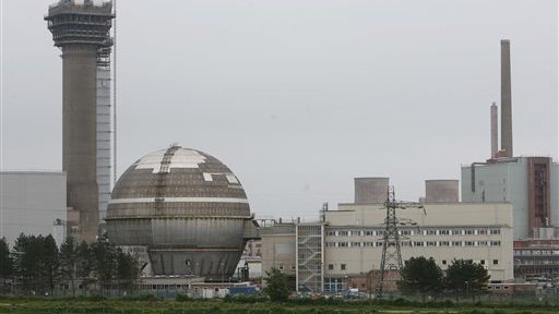 FILE - This is a Wednesday May 23, 2007 file photo of the Sellafield Nuclear Power Station in Sellafield, England. Sellafield said in a statement Friday Jan. 31, 2014 it had found "elevated levels of radioactivity at one of the on-site radiation monitors at the north end of the site." It is being operated with reduced staffing. (AP Photo/Dave Thompson, File)
