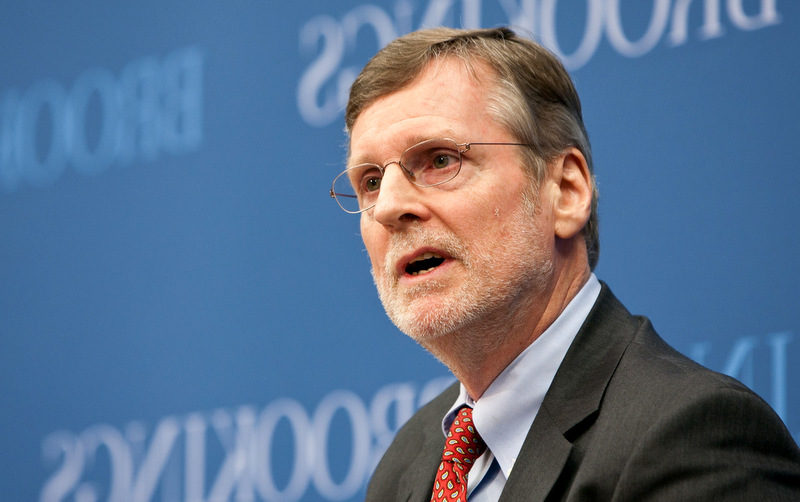 This handout photo provided by the Brookings Institution, taken Jan. 13, 2012, shows Gary Burtless of the Brookings Institution speaking in Washington. If the gap between haves and have-nots is the defining issue of President Barack Obama’s second term, his health care overhaul was its first-term counterpart. Now it turns out the two are linked: new research shows that Obama’s health care law will significantly boost the economic fortunes of people in the bottom fifth of the income ladder. Obama may be hard pressed to top his first-term accomplishment. (AP Photo/Ralph Alswang, Brooking Institution)