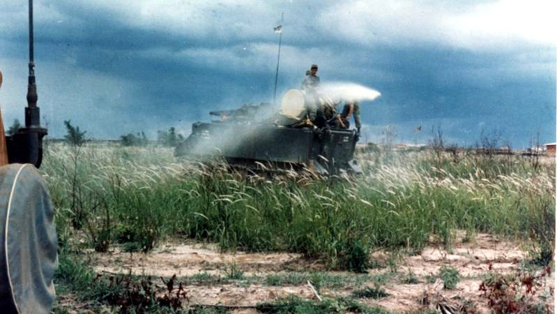 U.S. Army spraying Agent Orange during the Vietnam War.