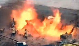 Explosion At Fracking Well Sparks Fire Set To Rage For Days