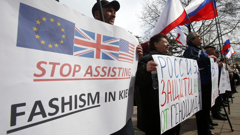 Pro-Russia demonstrators