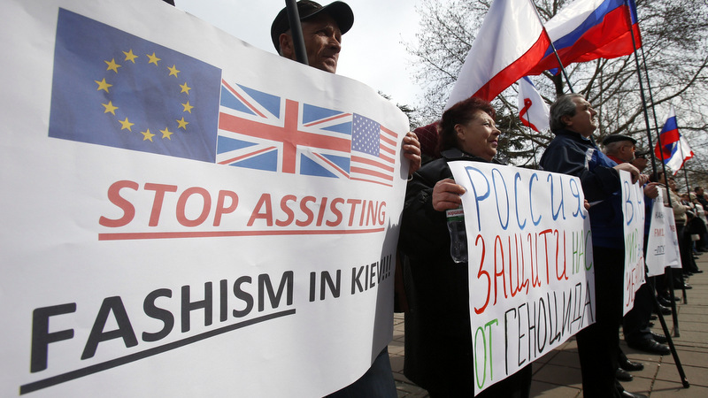 Pro-Russia demonstrators