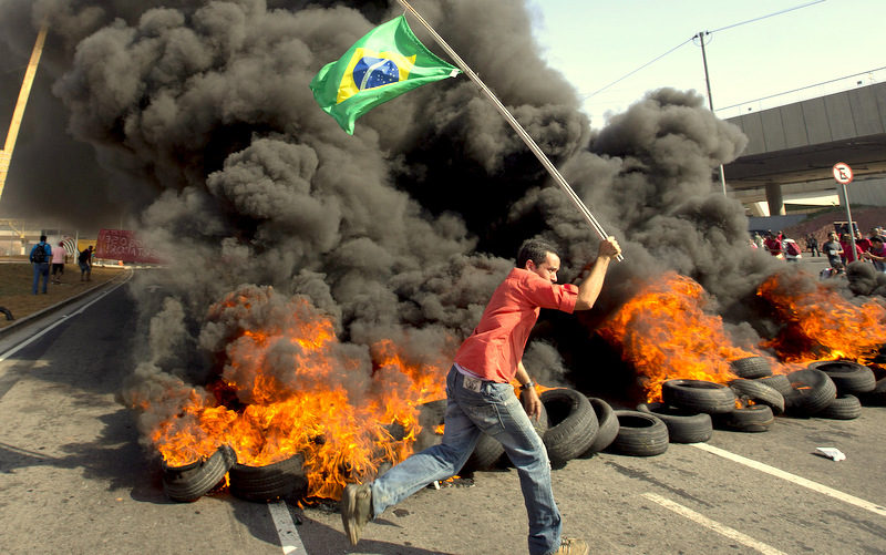 Matching Up To The World Cup, Protests And Strikes Hit Brazil