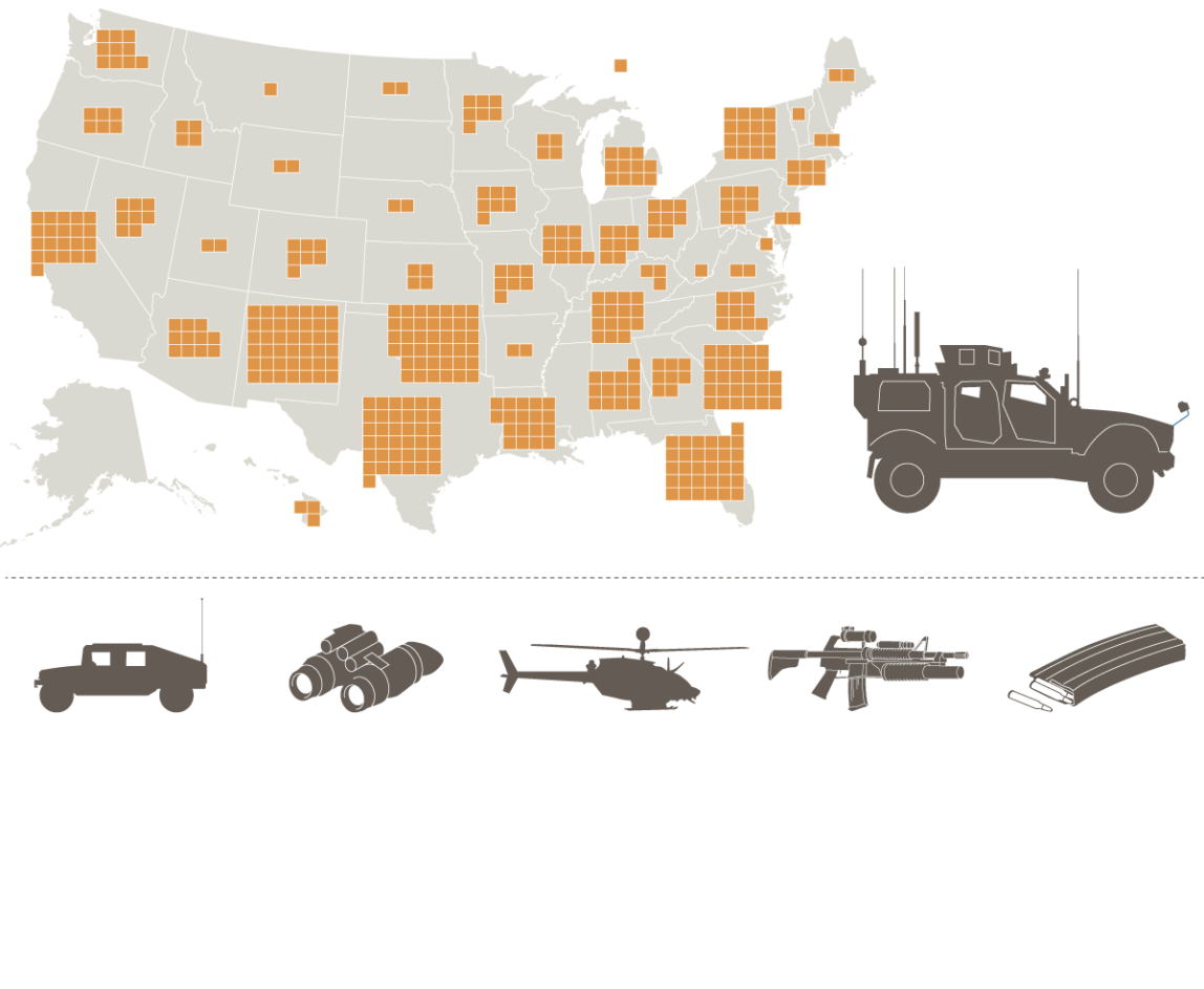 Mapping The Militarization Of America’s Police Force Since 2006