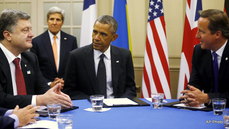 Barack Obama, David Cameron, Petro Poroshenko, John Kerry