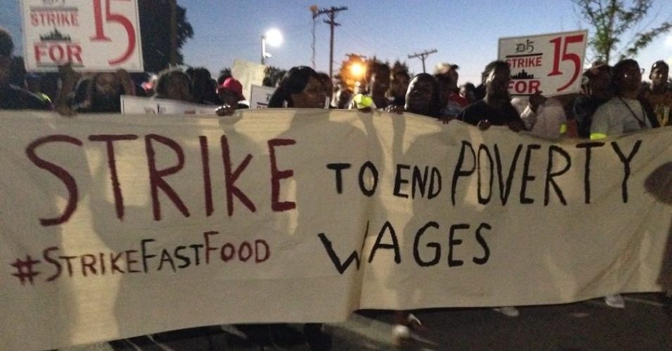 Striking fast-food workers