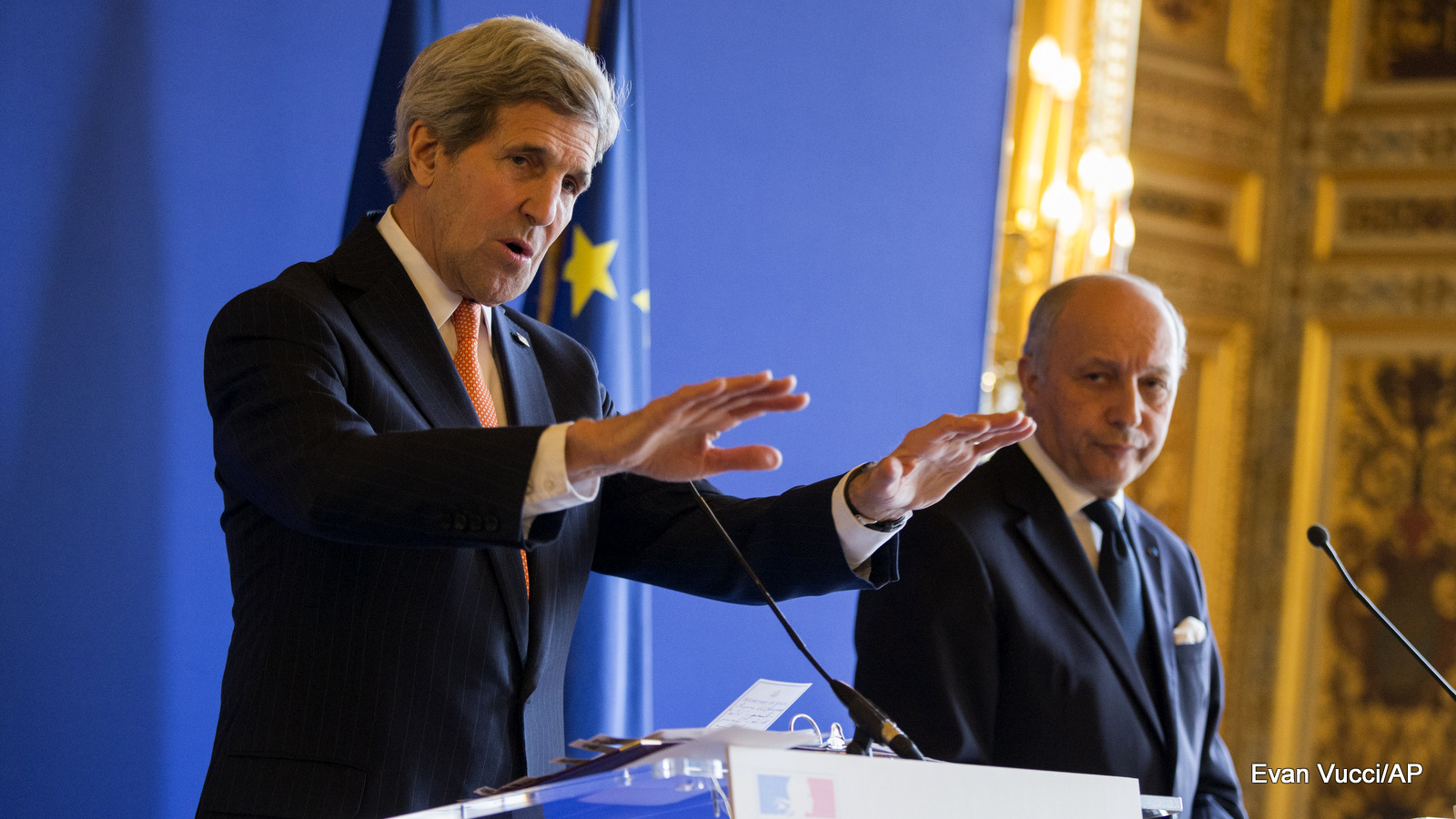 John Kerry, Laurent Fabius