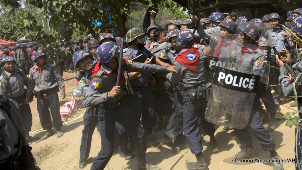 Cops Are Beating Up Students In Myanmar Again