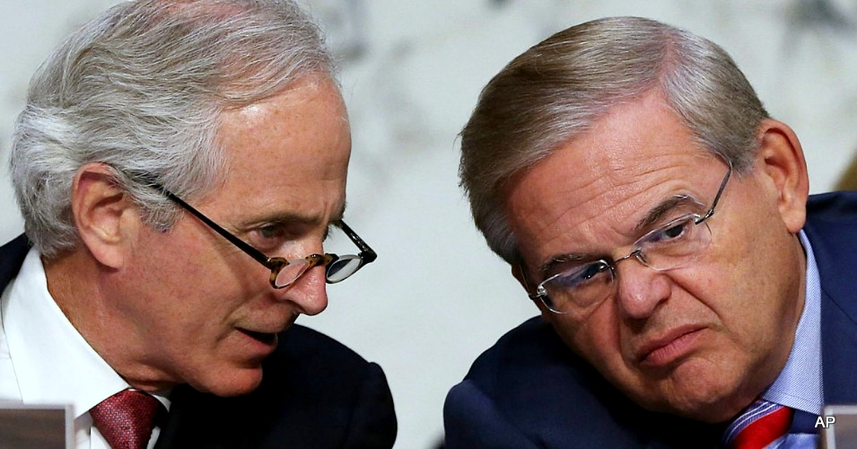 Sen. Bob Corker (R- Tenn.) and Sen. Robert Menendez (D-NJ), respectively the chair and ranking member the Senate Foreign Relations Committee. When it comes to sabotaging nuclear talks with Iran, experts warn there is a strong strain of bipartisanship.