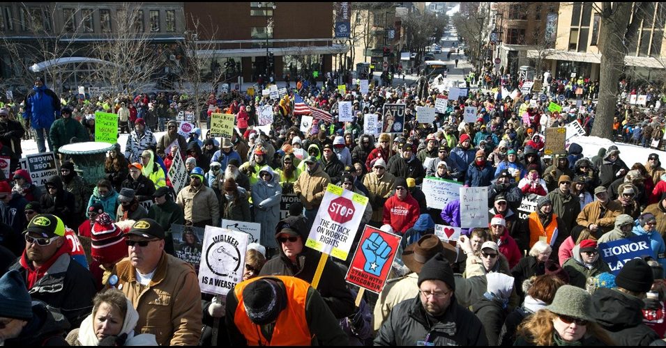 Wisconsinites Rally To Stop ‘Right-to-Work’ Bill
