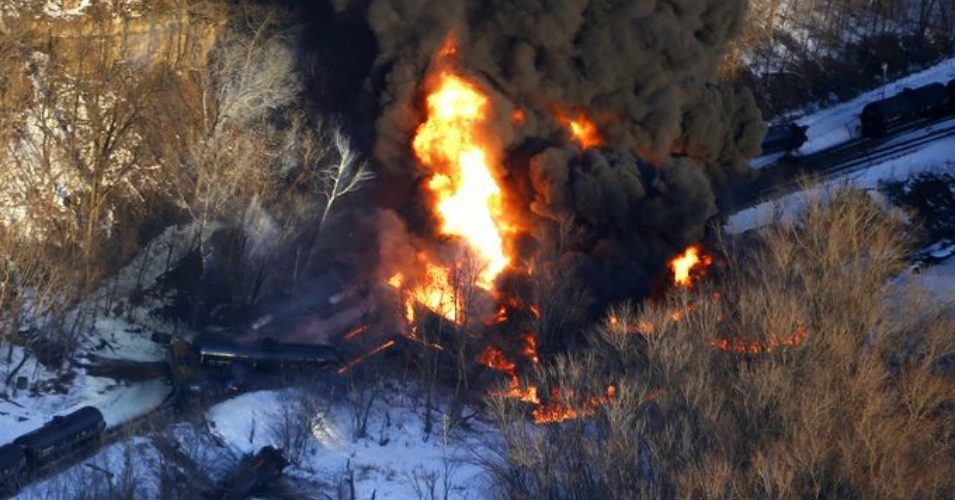 In Illinois, Flames And Clouds Of Smoke Signal Yet Another ‘Bomb Train’ Disaster