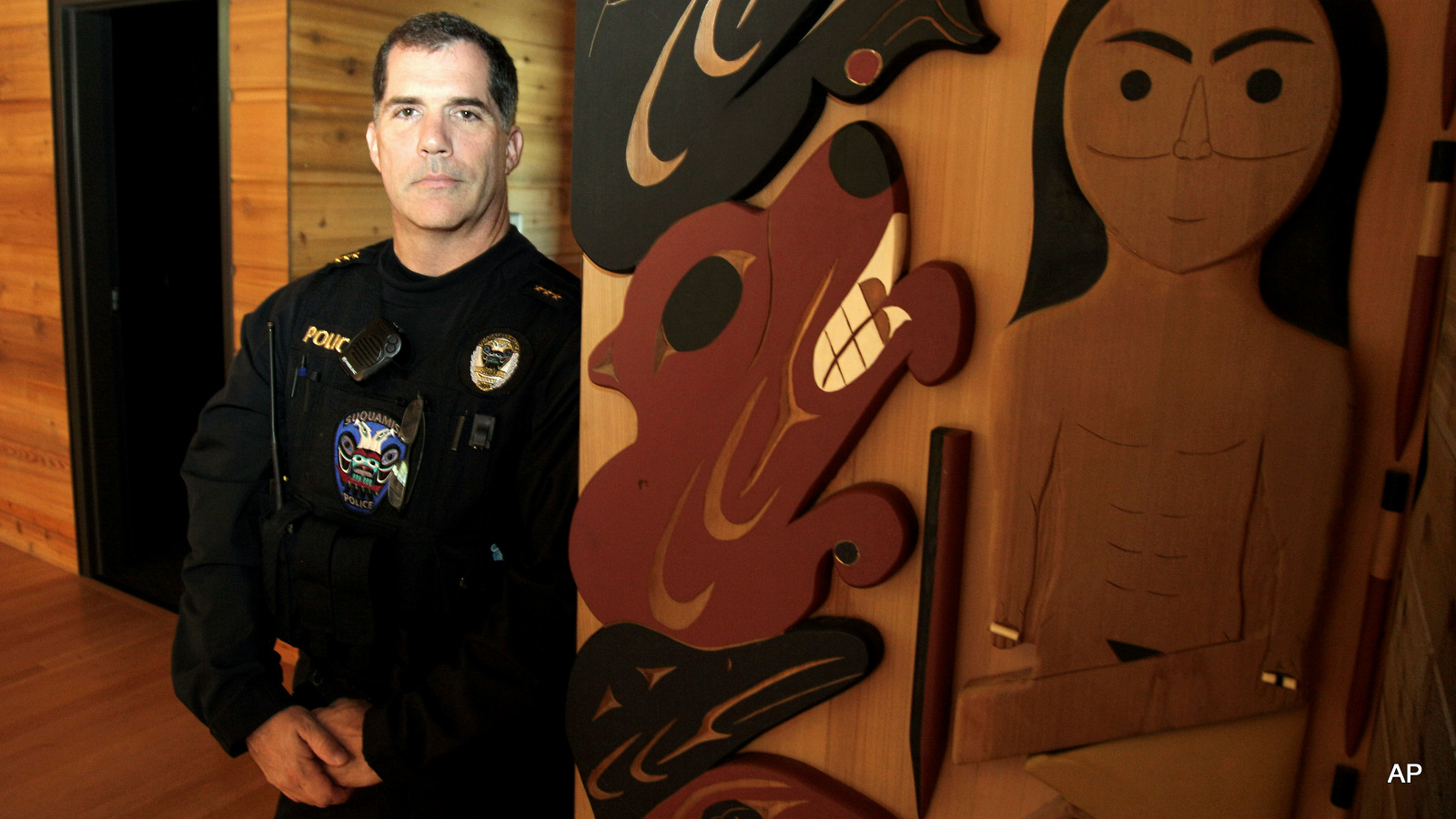 Mike Lasnier, Chief of the Suquamish Tribal Police, poses for a photo on the Suquamish Reservation in Washington state. Across the country, police, prosecutors and judges have been wrestling with the vexing question for decades: Who qualifies as an Indian when it comes to meting out justice for crimes on reservations?