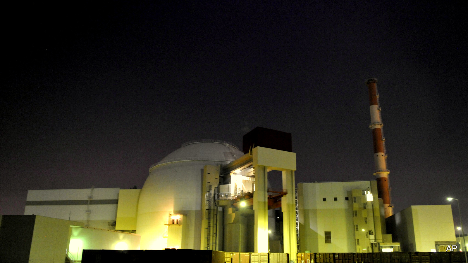 The reactor building of Iran's Bushehr Nuclear Power Plant is seen, just outside the port city of Bushehr 750 miles (1245 kilometers) south of the capital Tehran, Iran.